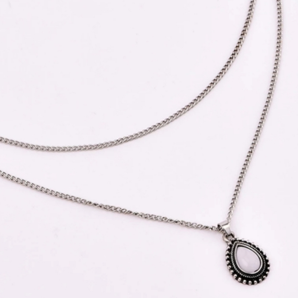Boho Teardrop Choker Necklace - Picture 3 of 4